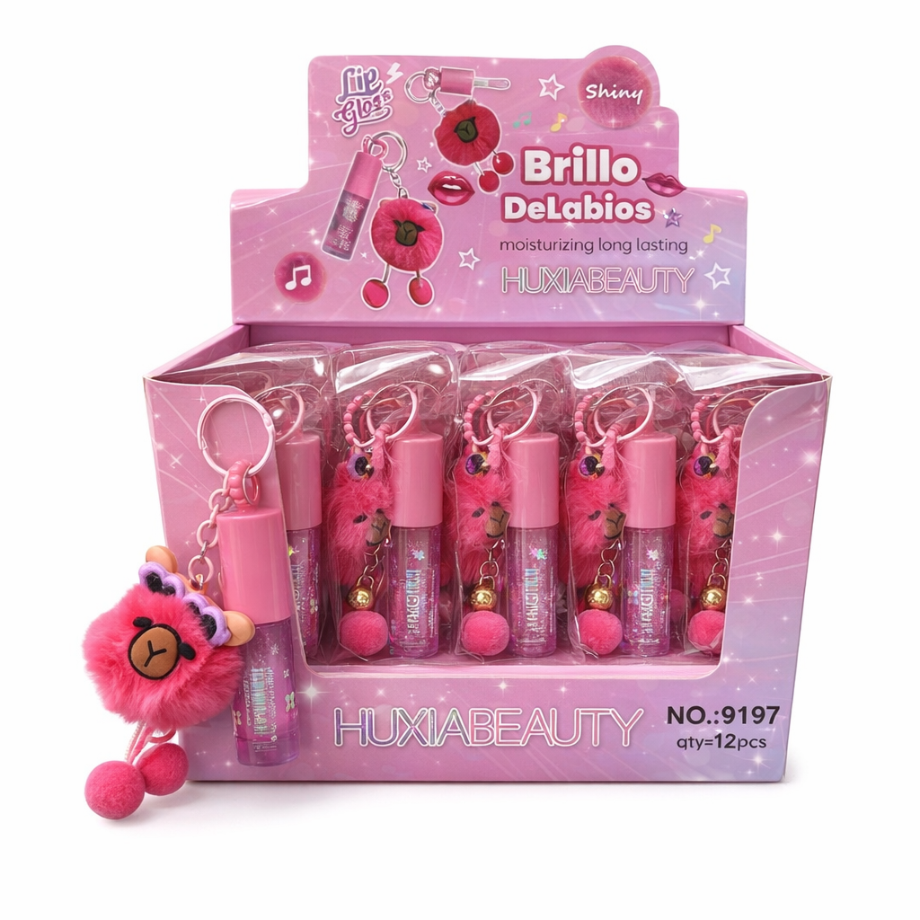 Imagen de CAJA 12 LIP GLOSS + LLAVERO HUXIA BEAUTY