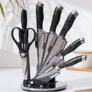 SET 8 CUCHILLO CON BASE GIRATORIA