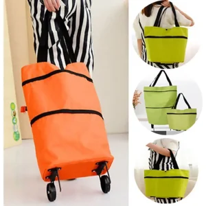 BOLSA PLEGABLE CON RUEDAS PARA MANDADO