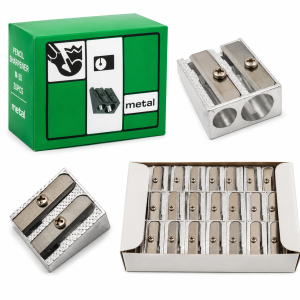 CAJA 12 SACAPUNTAS DOBLE METALICO