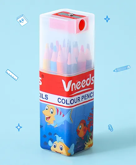 Imagen de BOTE VNEEDS 12 COLORES + SACAPUNTAS ESCOLAR