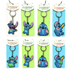 DOCENA LLAVERO STITCH DE GOMA REFORZADO