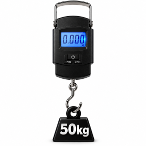 BÁSCULA DIGITAL PORTÁTIL MALETAS 50 KG CON PANTALLA LCD