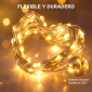 Corazón de luces LED cálidas flexibles
