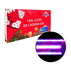 SERIE LUZ MULTICOLOR NAVIDEÑA 140 LED  MUSICAL