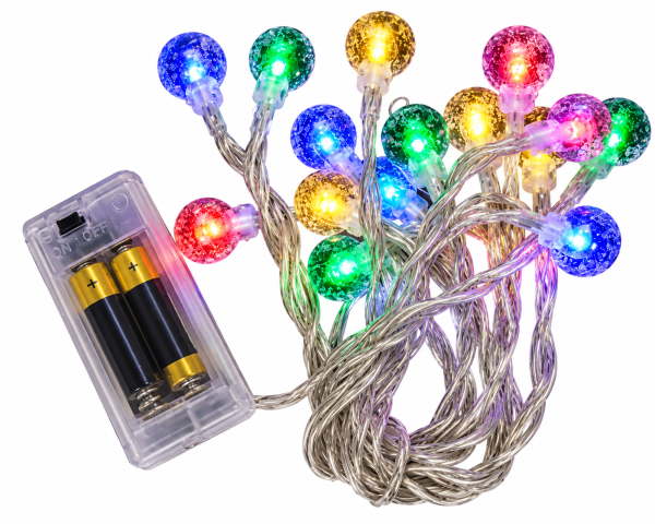 Luces LED multicolor con baterías AA