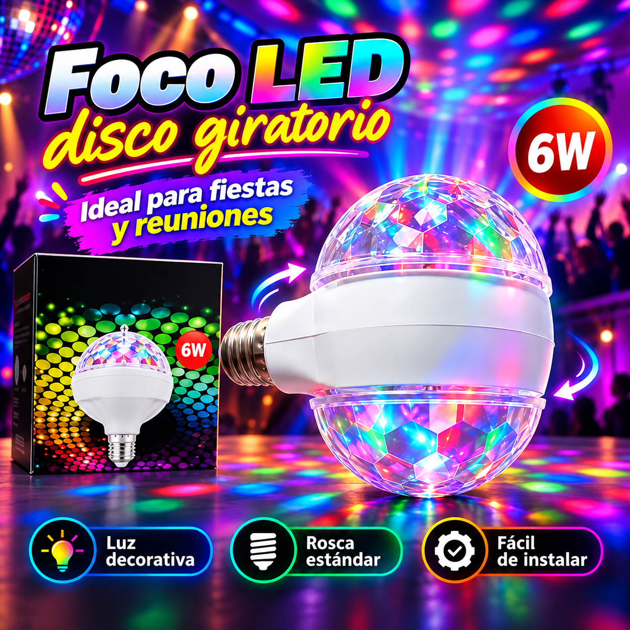 Imagen de FOCO LED DOBLE GIRATORIO